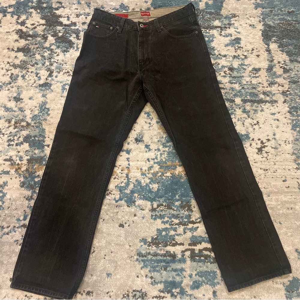 Tommy Hilfiger Men's Black Straight Jeans